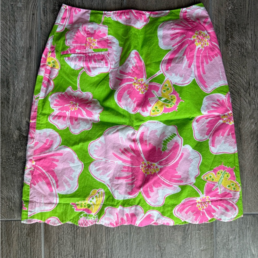 Lilly Pulitzer Bright Floral Skirt Womens Size 2